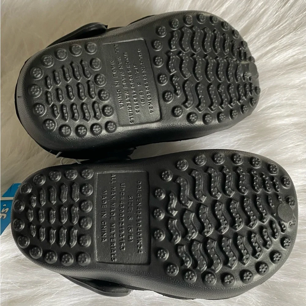 Black Kids Clogs Toddlers Size‎ 5/6 Slip On Shoes New